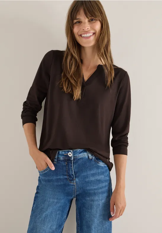 Shirt im Tunika-Look tartufo brown