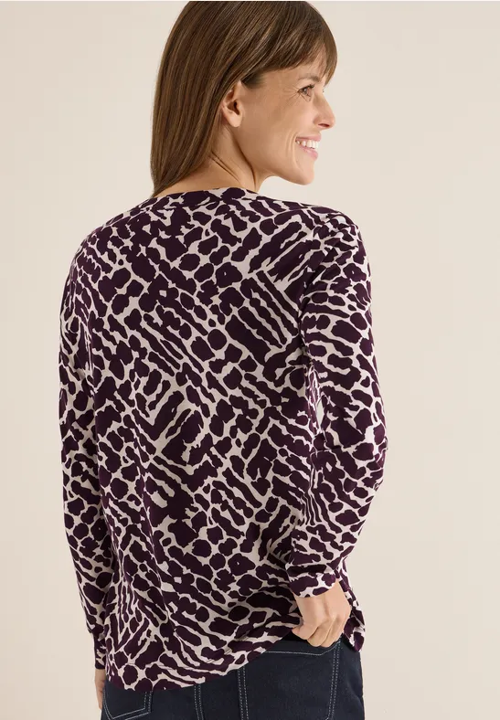 T-shirt au look tunique eggplant red