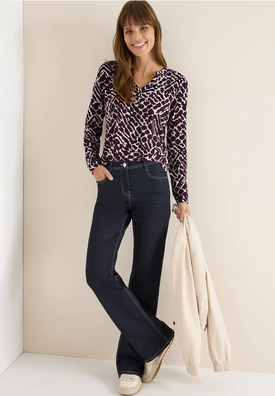 T-shirt au look tunique eggplant red