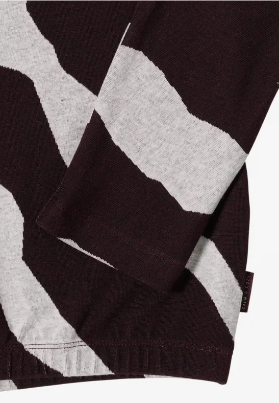 Jacquard Melange Shirt eggplant red