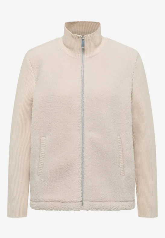 Teddy-Mix Jacke teddy vanilla white