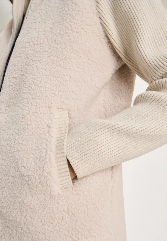 Teddy-Mix Jacke teddy vanilla white