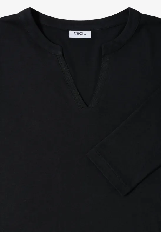 T-shirt au look tunique Black