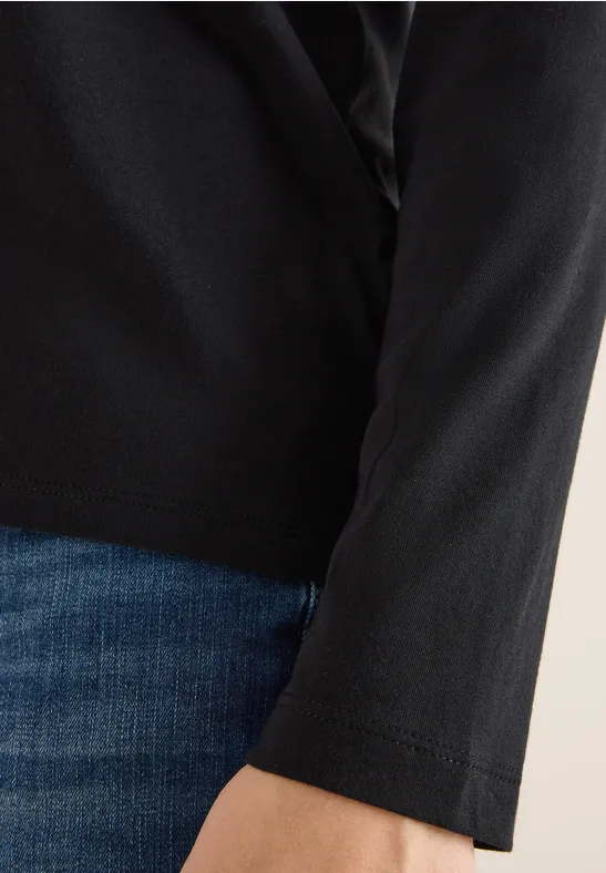 T-shirt au look tunique Black