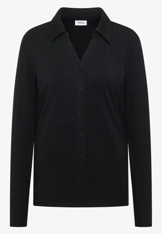 Shirt mit Hemdkragen Black