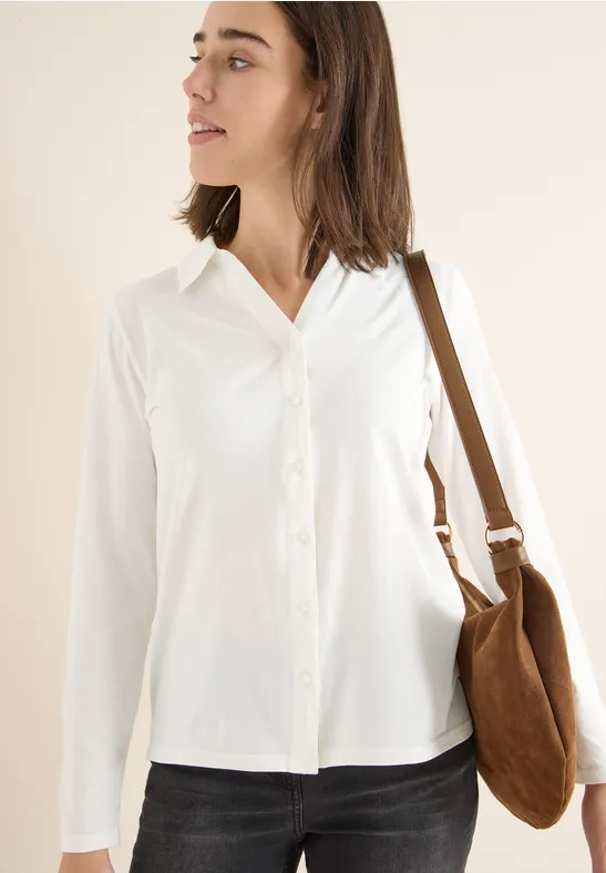 Shirt mit Hemdkragen vanilla white