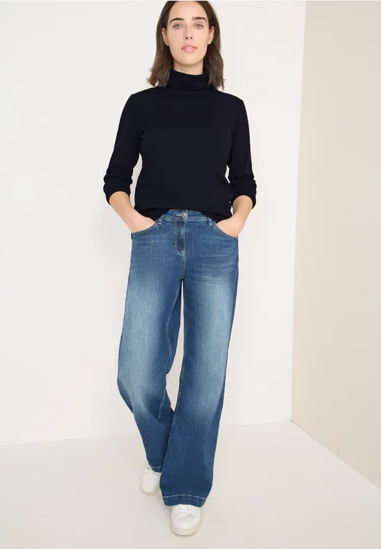 Bluzka z długim rękawem w prążki urban dark blue