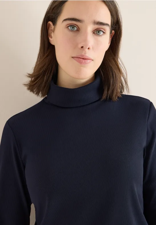 Bluzka z długim rękawem w prążki urban dark blue