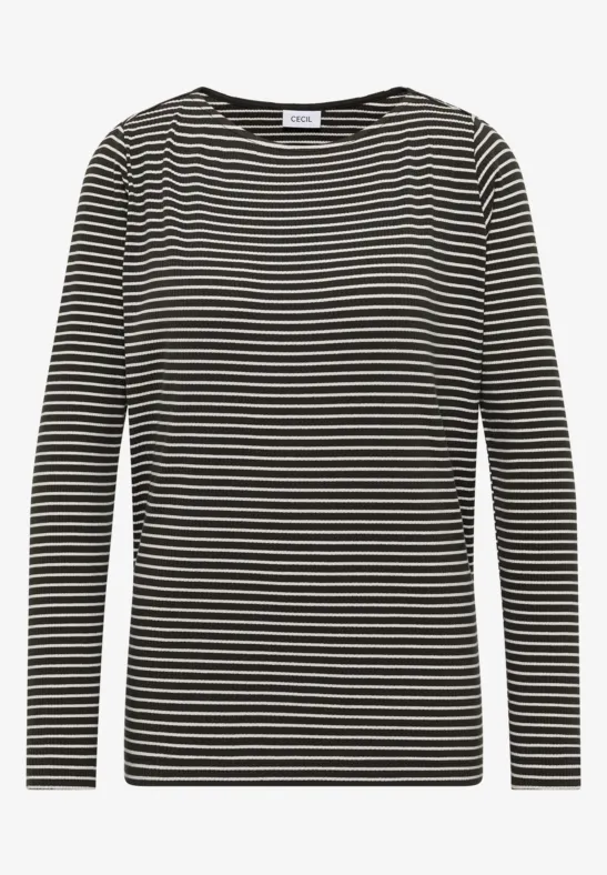 Gestreiftes Langarmshirt raw khaki