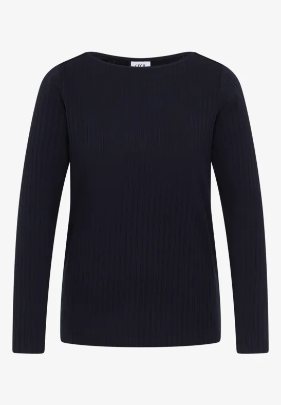 Rippstruktur Shirt urban dark blue