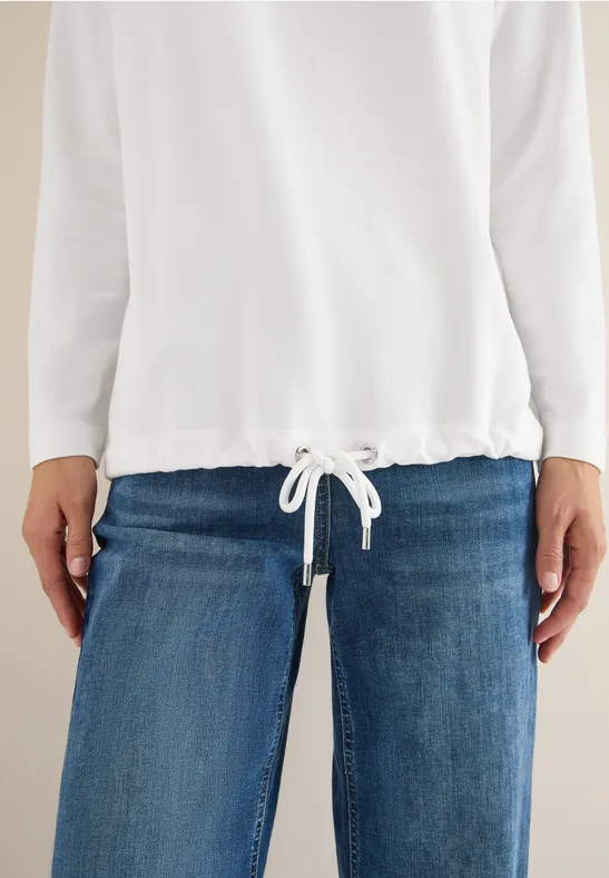 Langarmshirt mit Wording vanilla white