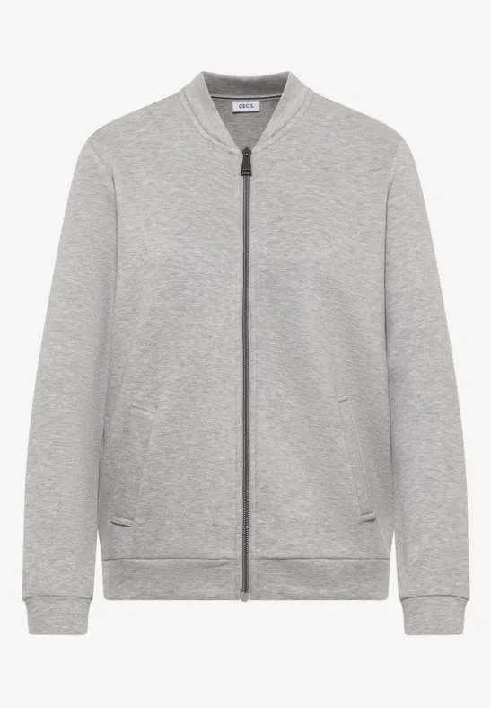 Softe Piquée Jacke luna grey melange