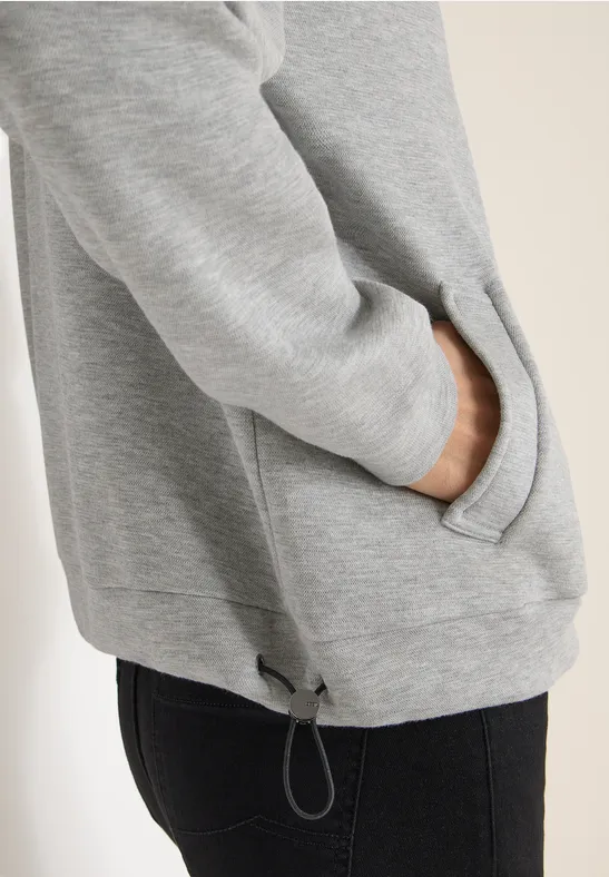 Softe Piquée Jacke luna grey melange