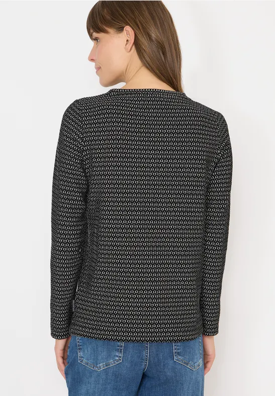 Two-Tone Strukturshirt Black