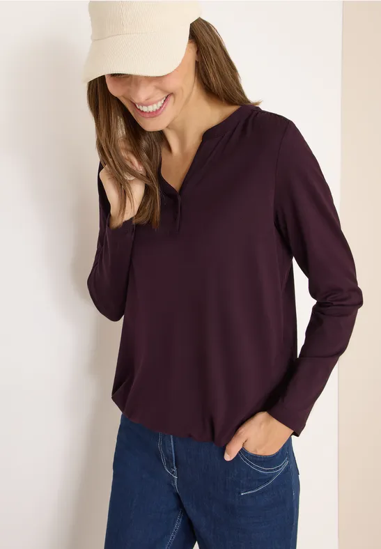 Shirt im Tunika-Look eggplant red