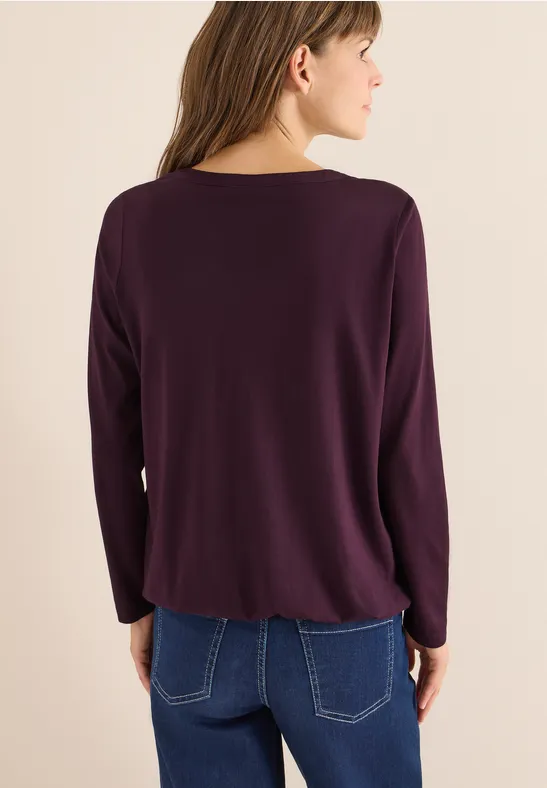 Shirt im Tunika-Look eggplant red