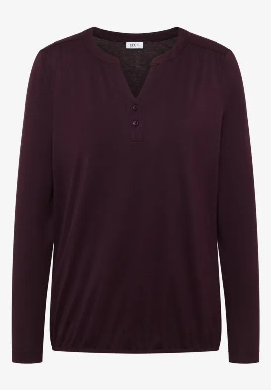 Shirt im Tunika-Look eggplant red
