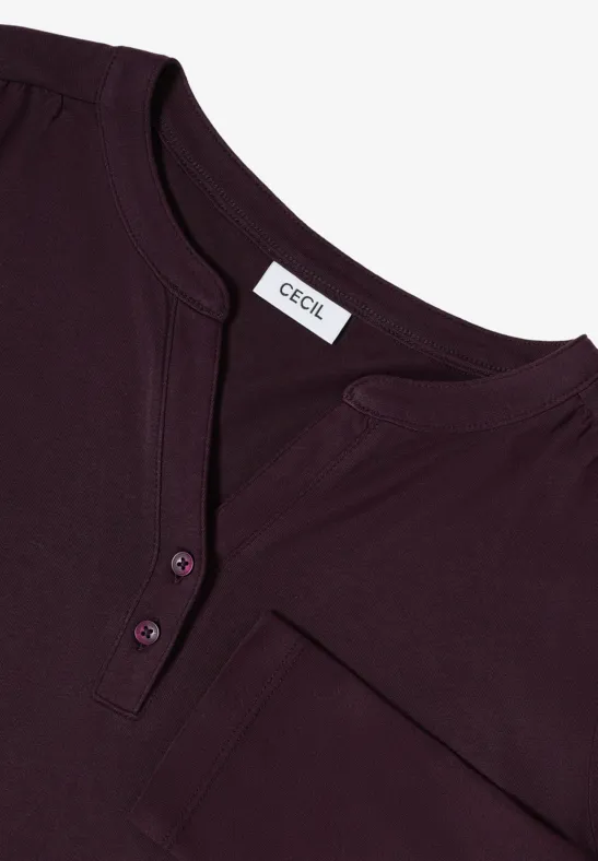 Shirt im Tunika-Look eggplant red