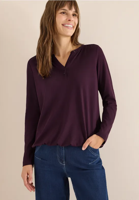 Shirt im Tunika-Look eggplant red