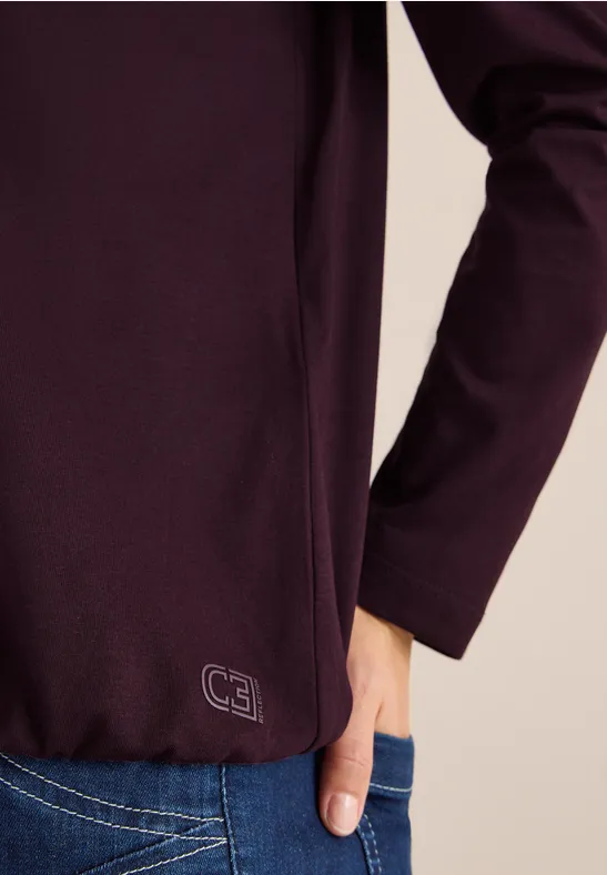 Shirt im Tunika-Look eggplant red