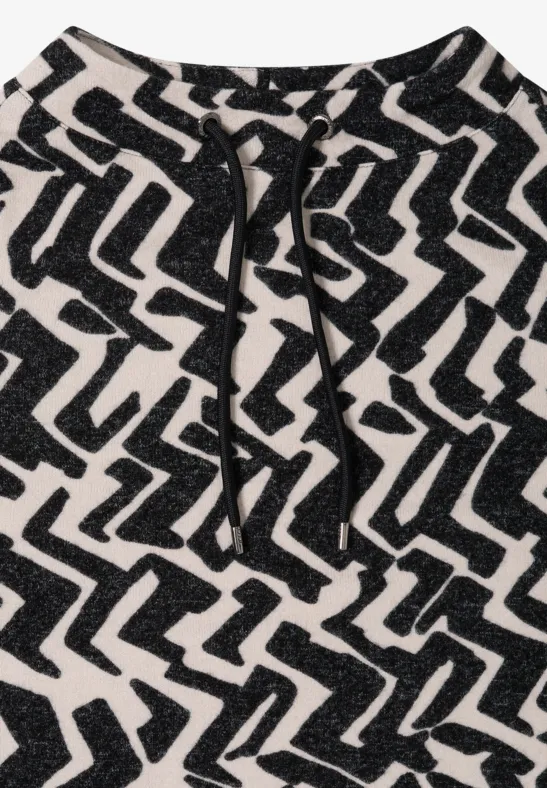 Shirt mit Grafikmuster light greige melange