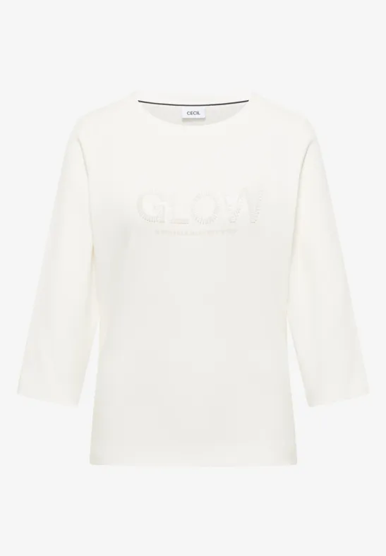 Shirt mit Wording vanilla white