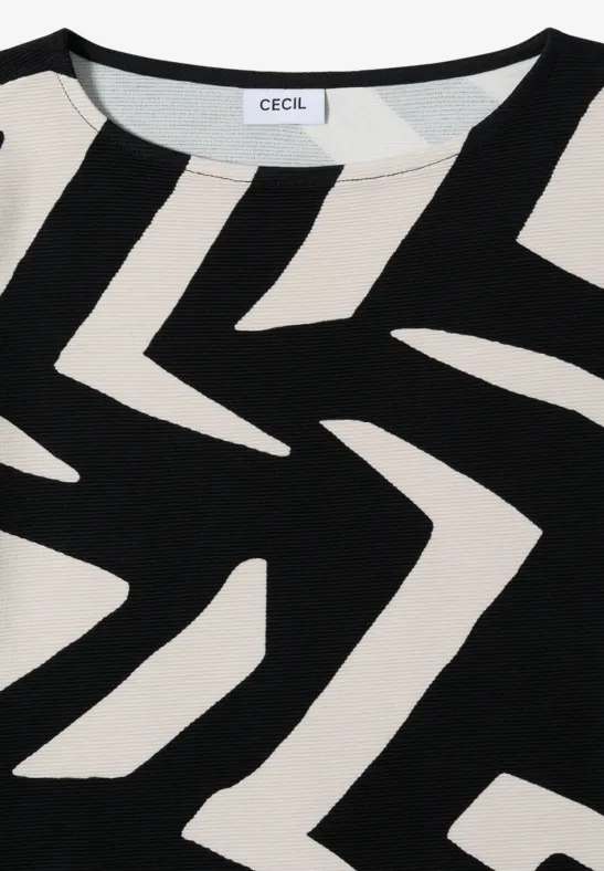 Ottoman Shirt mit Muster light greige