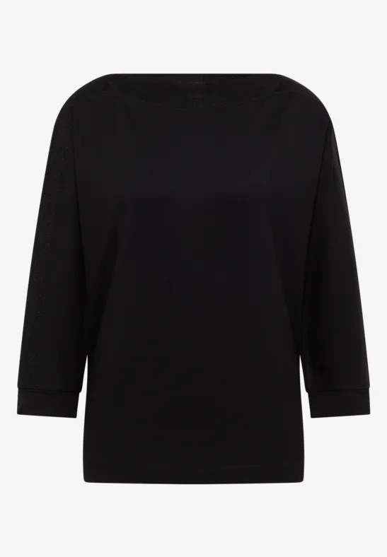 Batwing Shirt mit Tape Black