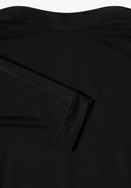 Batwing Shirt mit Tape Black