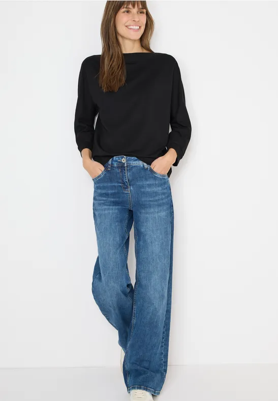 Batwing Shirt mit Tape Black