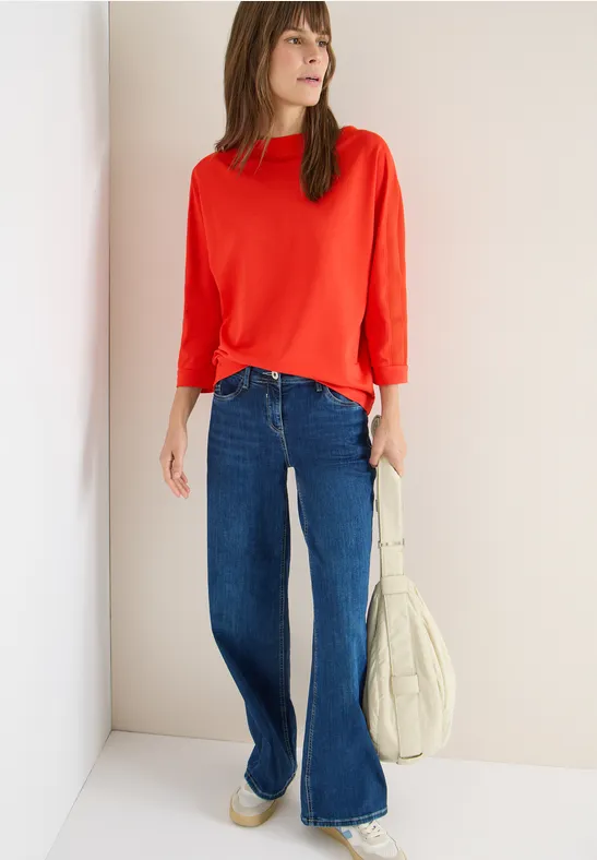Batwing Shirt mit Tape pumkin orange