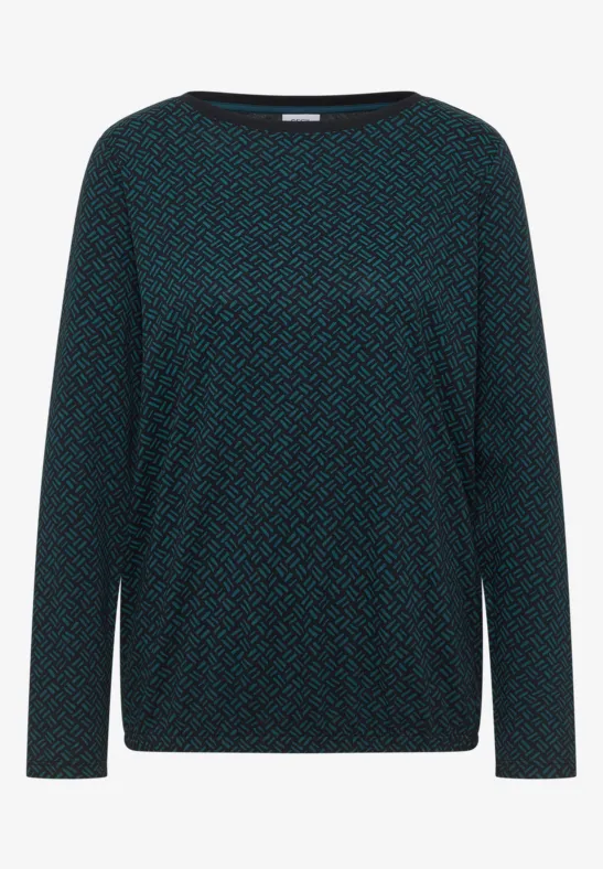 Gemustertes Shirt dark sea green