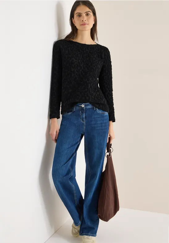 Leo Jacquard Shirt Black