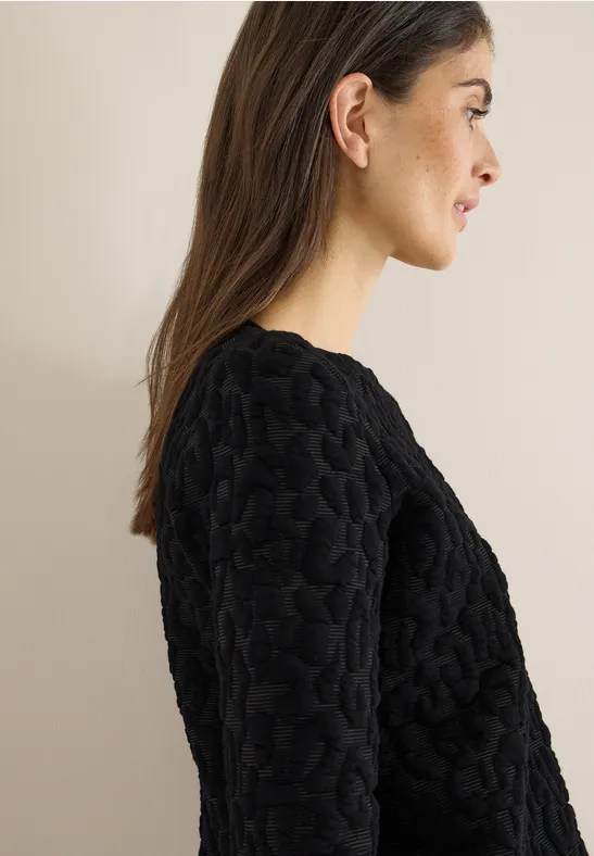 Leo Jacquard Shirt Black