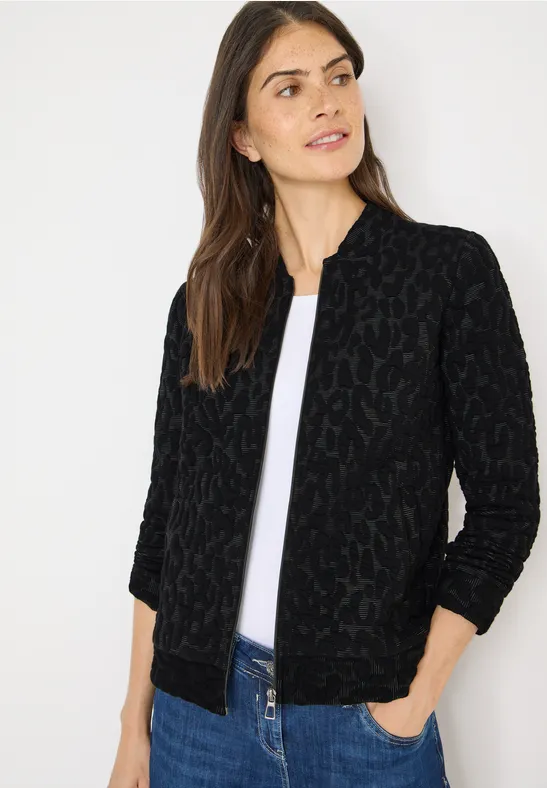 Leo Jacquard Jacke Black