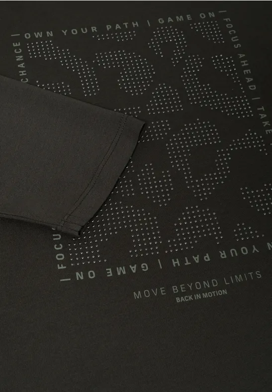 Shirt mit Schmucksteinen raw khaki