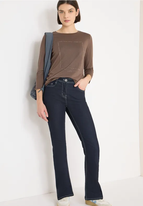 Shirt mit Schmucksteinen urban taupe