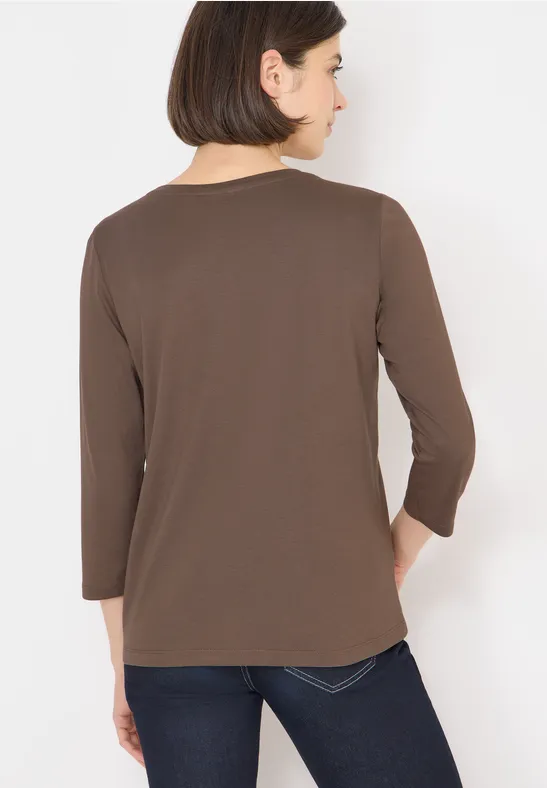 Shirt mit Schmucksteinen urban taupe
