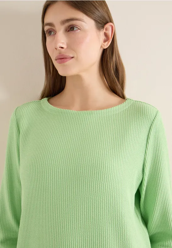 Strukturshirt bamboo green