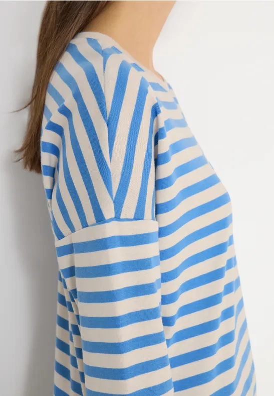 Gestreiftes Shirt fountain blue