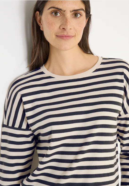 Gestreiftes Shirt raw khaki