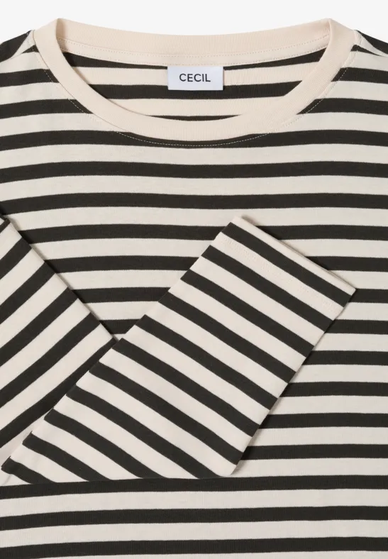 Gestreiftes Shirt raw khaki