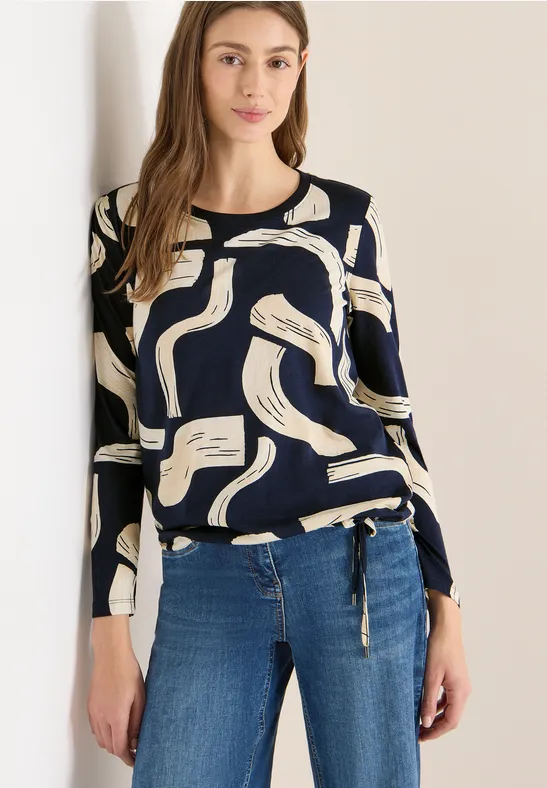 Gemustertes Shirt universal blue