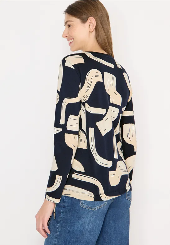 Gemustertes Shirt universal blue