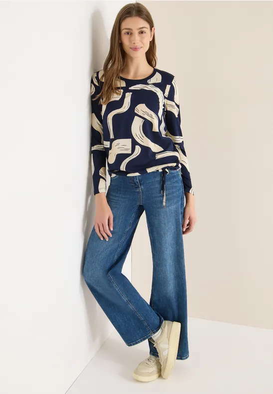 Gemustertes Shirt universal blue