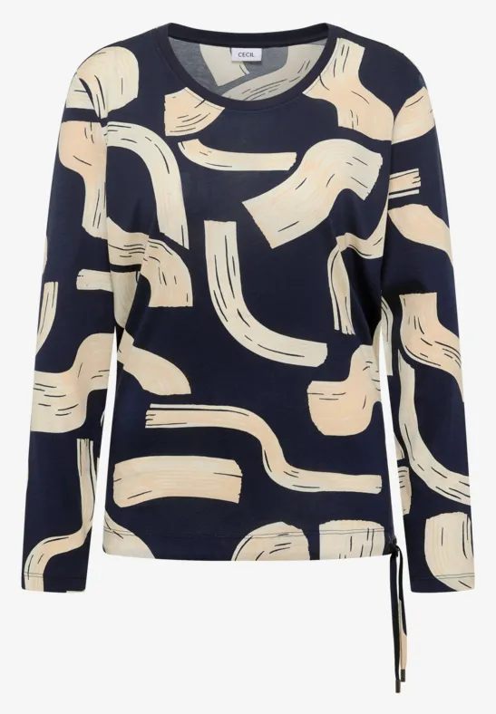 Gemustertes Shirt universal blue