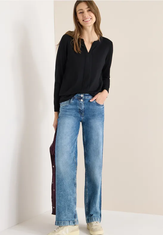 Shirt im Tunika-Look Black