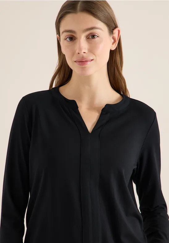 Shirt im Tunika-Look Black