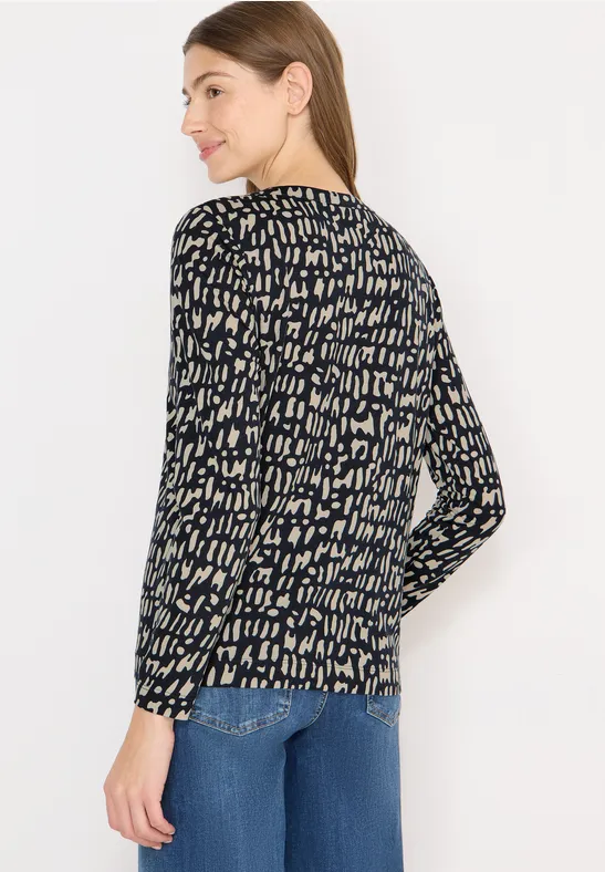 Print-Shirt im Tunika-Look universal blue