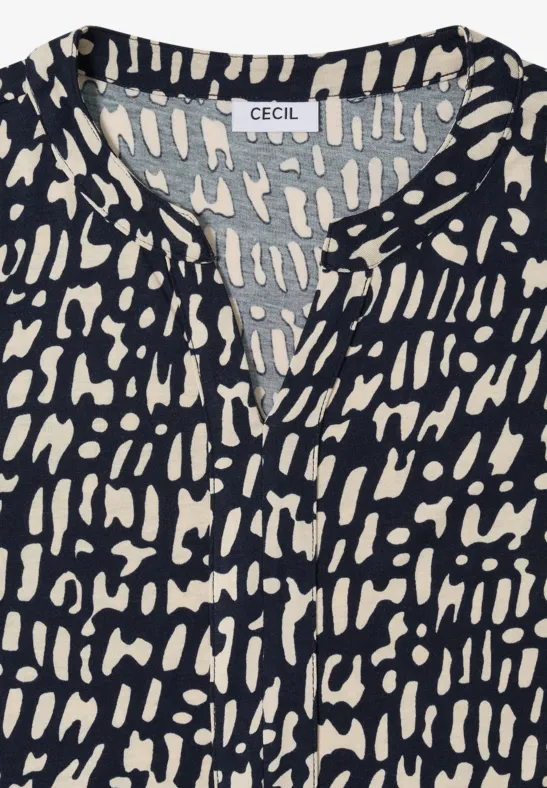 Print-Shirt im Tunika-Look universal blue